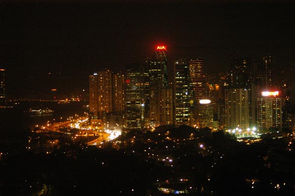 View from the Park Lane at night, Causeway Bay