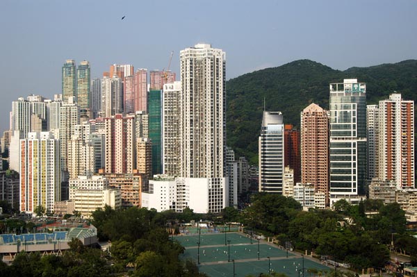 View of Causeway Bay, Hong Kong Island, from the Park Lane