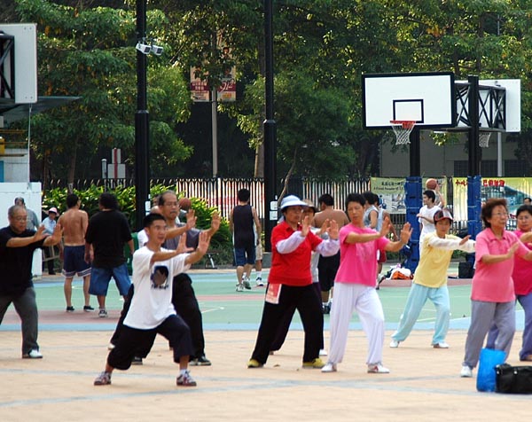 Morning Tai Chi in Victoria Park, Causeway Bay