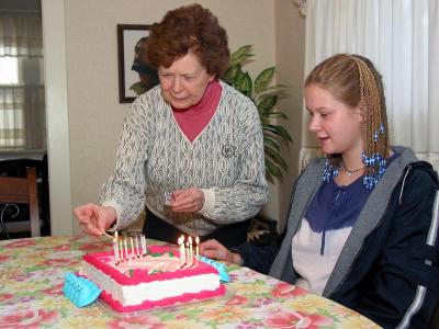 Grandma Lights Candles