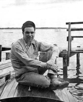 Bob on Deck of His Father's Boat - Clear Lake 9-2-46
