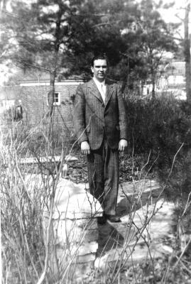Bob in Rock Garden - Spring of 1946