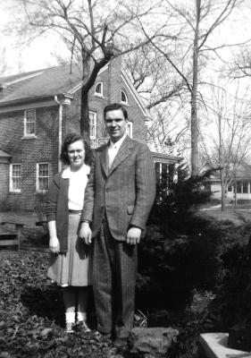 Mary and Bob in Rock Garden - 1946