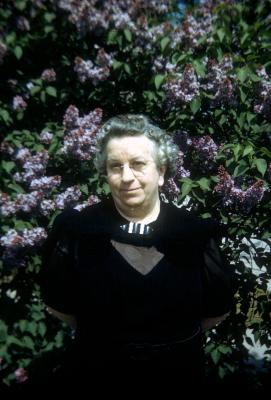 Mother Grupp with Lilac Bushes