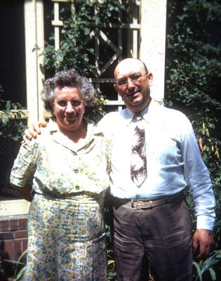 Mother & Dad Grupp by South Porch of Home