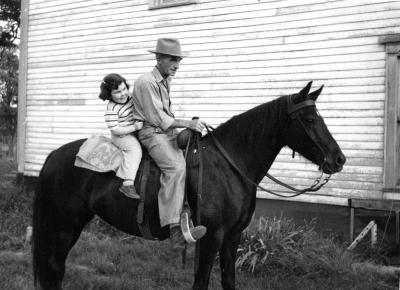 Elizabeth on Horseback with Grandpa Lambert 3