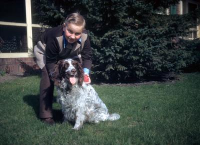 Youngest Brother Bud Grupp (Carl Jr.) and our Dog, Laddy