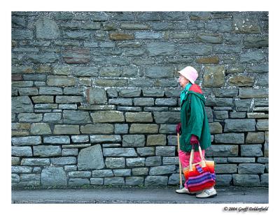 colourful elderly woman
