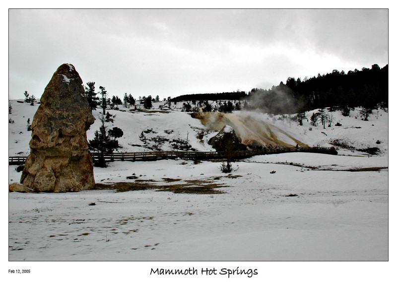 Liberty Cap at the Mammoth Hot Springs