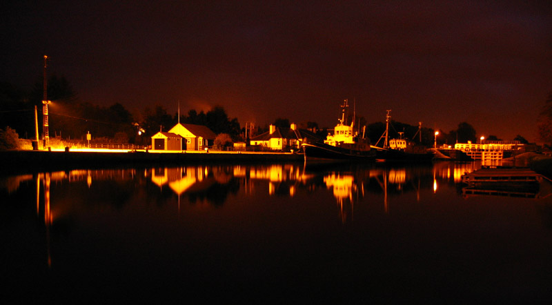 Night reflections Canal Basin Corpach