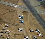 Mothballed aircraft, Mojave desert