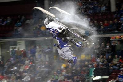Freestyle Snowmobile Jumping
