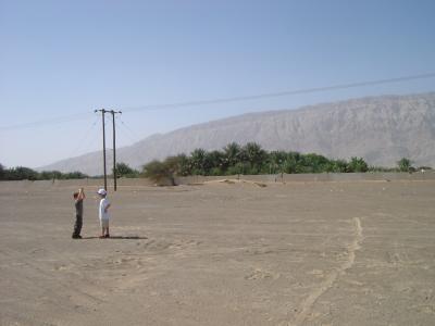 Playing near Jebel Hafit