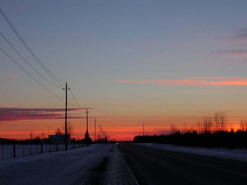 Sunset near the farm