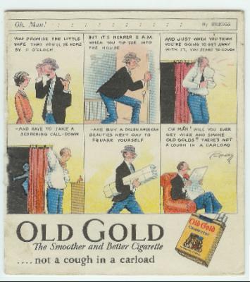 Smaller Old Gold advertisement