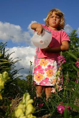 Watering Grandma's Flowers * by Billy WEbb