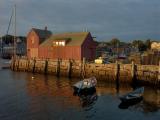 Sun breaks at Rockport harbor *
