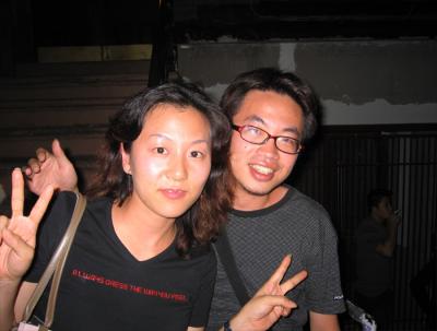 發表會慶功宴,左起 KElly、強哥 - (08/12/04)