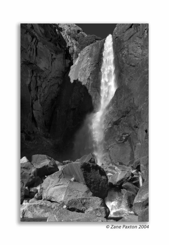 Lower Yosemite Falls-3 B&W