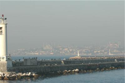 Blue Mosque and Aya Sofia from Kadiky harbour