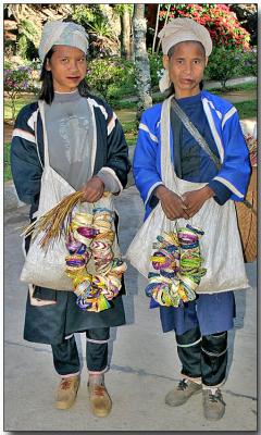 Black Musser (Lahu Na) hilltribe ladies handicrafts