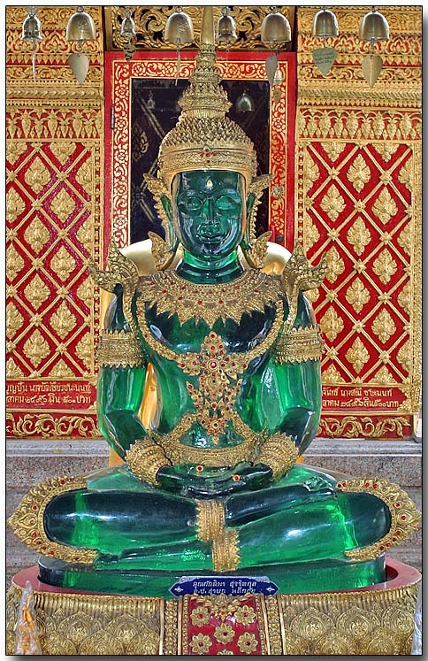 Green Buddha idol