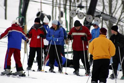 So I quickly left Haspin Acres and caught up with the group as they went thru ski instructions.