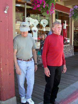 Mike and Bob on walkabout in Jackson, Wyoming