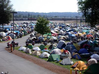 Those tents are packed pretty tight!