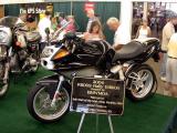 One of the door prize bikes, a custom-painted BMW R1100S