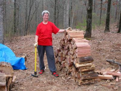 woodsplitting is exhausting!