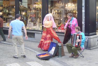 Russian street-musicians, Brussels, Belgium