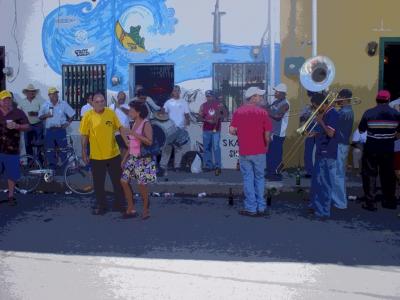 brass band at Liberia fair