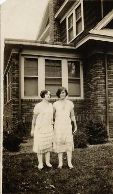 My mother and my Aunt as teens, date unknown.