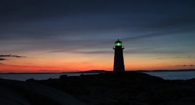 Twilight at Peggy's Cove