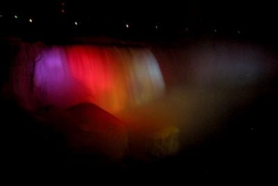 Canadian falls at night