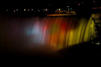 Niagara falls at night