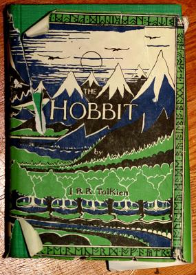 The Hobbit
Tracy and I made it to this age without ever reading the Hobbit or the Lord of the Rings trilogy.  We saw the movies and loved them.  Tracy ran across this 1960's edition of The Hobbit that she has had since she was a kid, but never read.  Now I'm waiting for her to finish so I can read it!