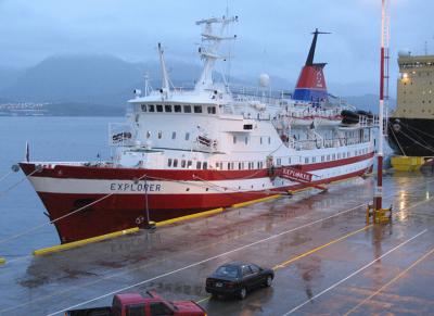Endeavour's predecessor (the former Lindblad Explorer), now on the bottom of the Bransfield Strait.