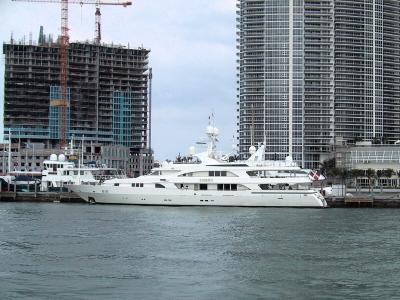 Tommy Hilfigers boat in Biscayne Bay