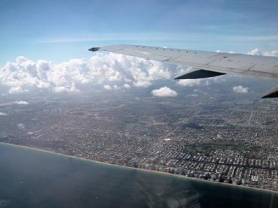 View of Ft. Lauderdale from plane going home
