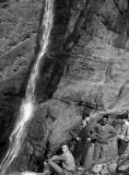 Aprés l'escalade du Mur de la Cascade à Gavarnie JP Leire, JMO, R. Ollivier, Christine Ollivier