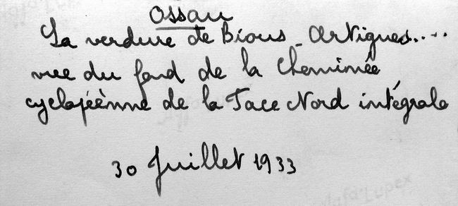 Commentaire de R. Ollivier depuis la Grande Cheminee