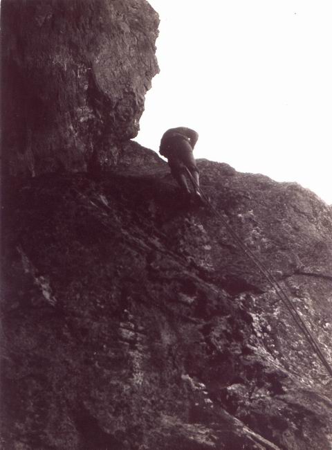 30 Juillet 1933 - La Grande Chemine  lOssau : descente en rappel