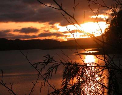 Sunset at rupert inlet