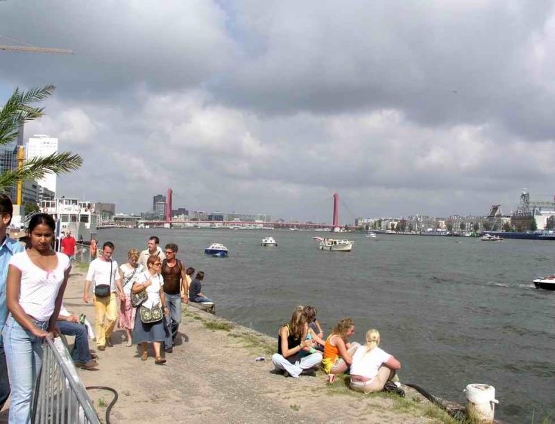 Rotterdam Beach at Leuvehoofd, near Erasmus bridge