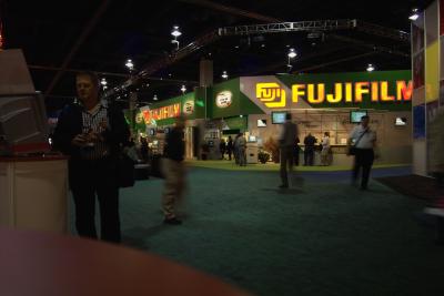 The Fuji booth from afar
