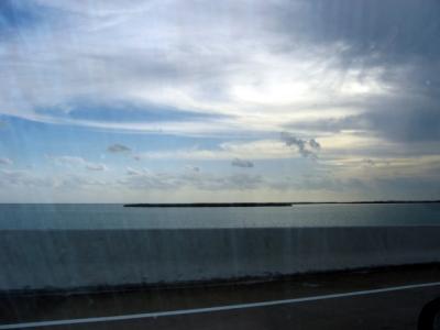 A nice sunset through a dirty car window