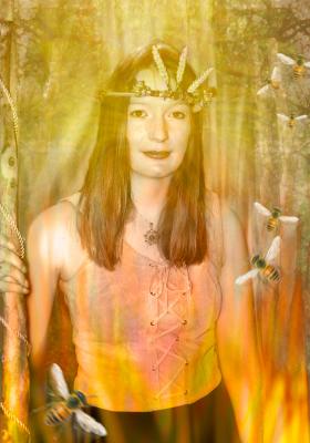 Queen of Wands by Flick Merauld