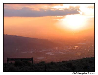 Sunset over Christchurch